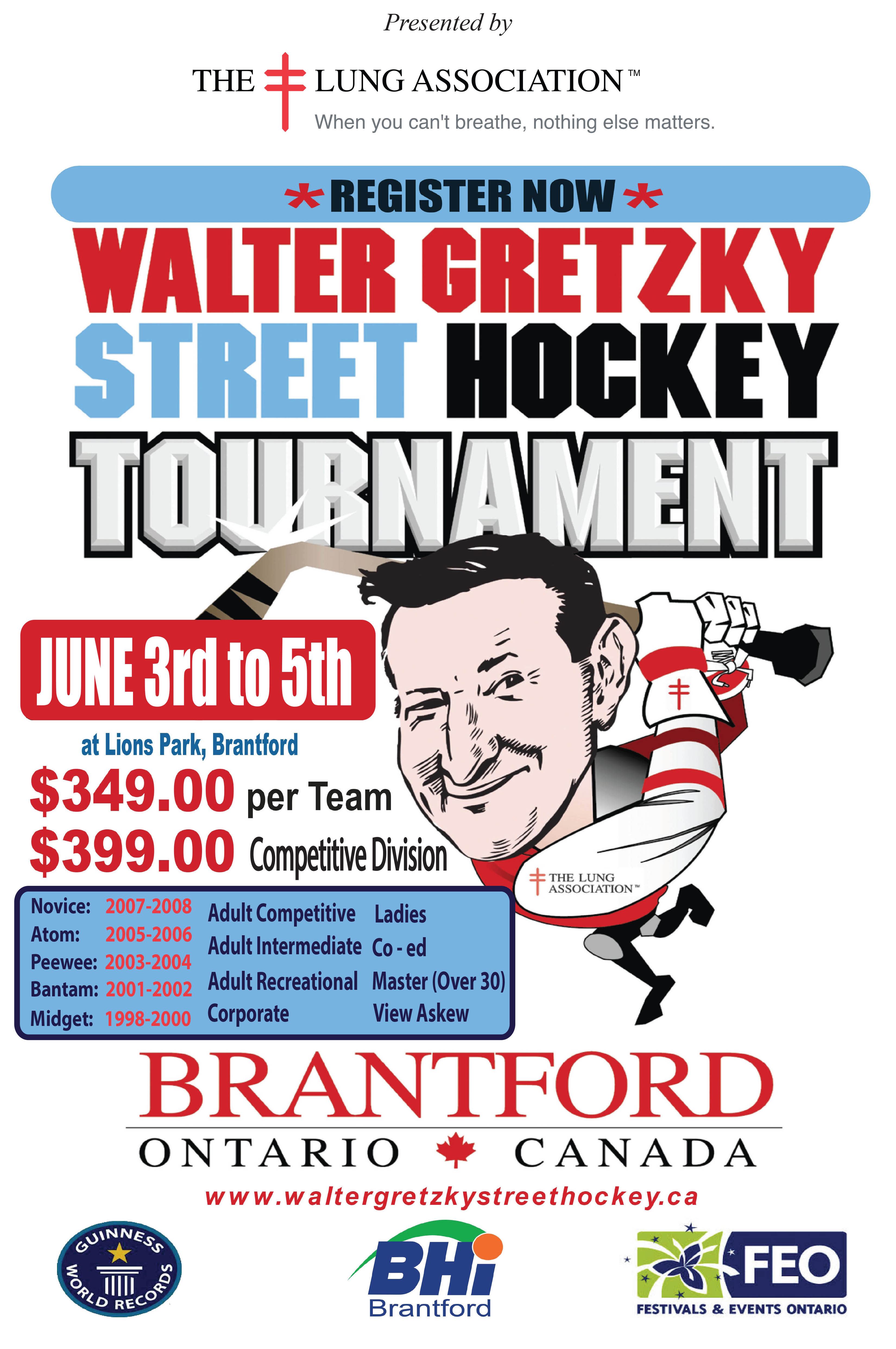 Walter Gretzky Street Hockey Tournament Brantford